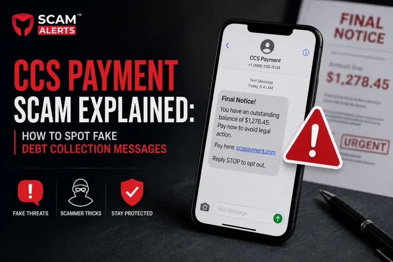 Fake CCS Payment text message scam warning